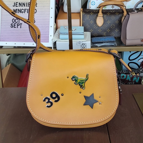Coach Saddle 23 Upcrafted With Rexy Yellow Crossbody Bag 1941 - Picture 1 of 12